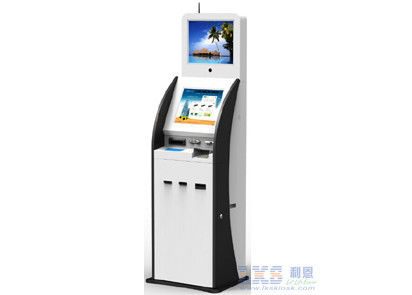 จอแสดงผลดิจิตอล Kiosk เหล็กรีดเย็น 17 นิ้วพร้อมโมดูลสแกนบัตรประจำตัวประชาชน